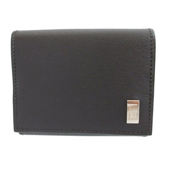 Like new Dunhill Men's Leather Brown Coin Case Wallet 0919dunhill